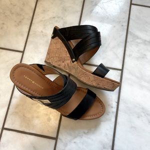Tommy Hilfiger Black Wedge Sandal